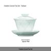 Jingdezhen Ceramic Gaiwan with Shadow Green Carving