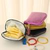 1 Piece, Available in Two Colors, Tassel Pouch for Storage, Compact and Lightweight, High-Capacity Zippered Storage Bag for Earrings, Bracelets
