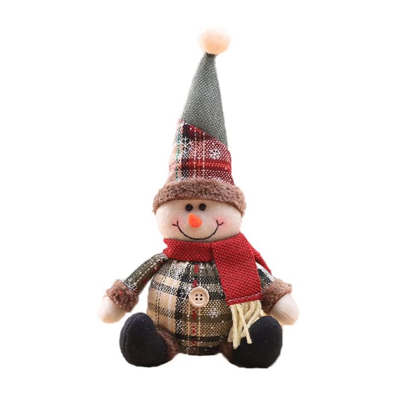 Snowman Doll Merry Chirstmas Decor for Home Table 2025 Elk Doll Christmas Ornaments Santa Claus Navidad Gift Happy New Year 2026