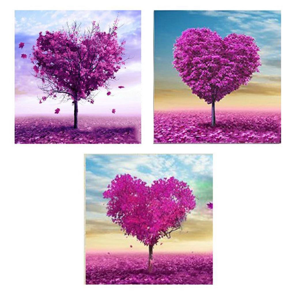 5D Heart Tree Rhinestone Stitch DIY Diamond Embroidery Painting