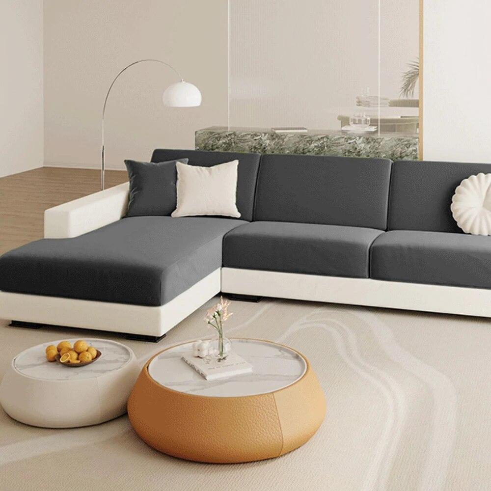 Soft Velvet Sofa Cover High Stretch Sofa Cushion Cover Living Room Spandex Sofa Seat Couch Cover for Home L-shape Sofa Slipcover