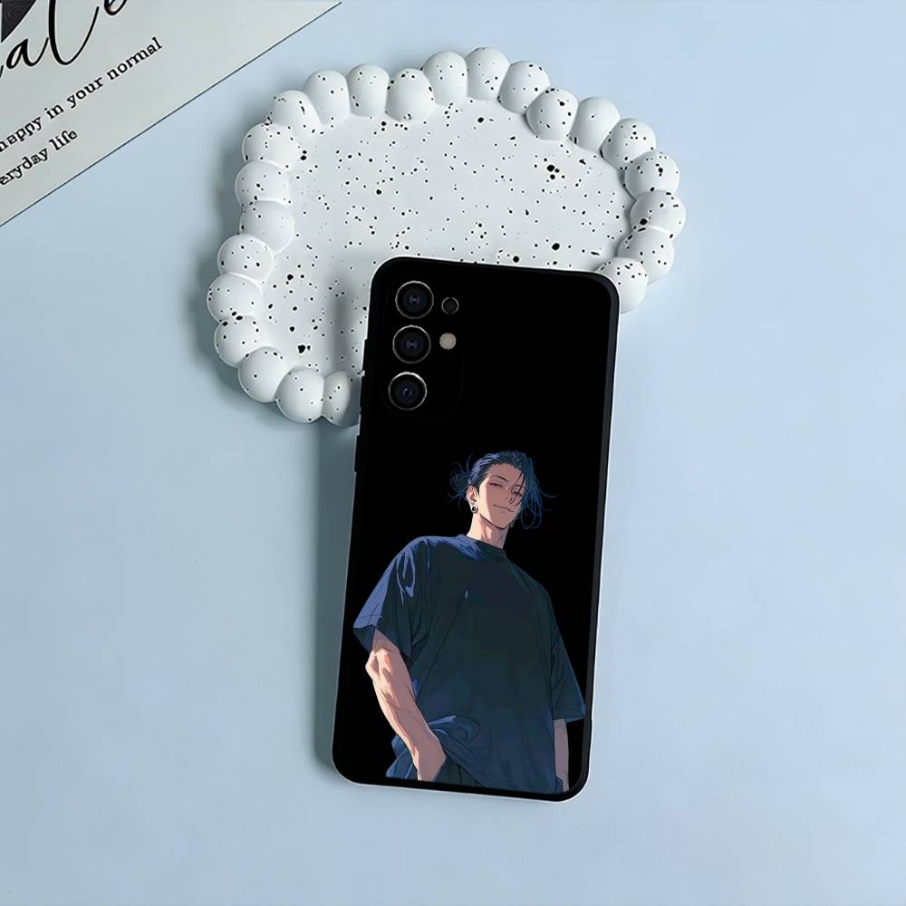 J-Jujutsu K-aisen-beliebte Charaktere Schwarze weiche Silikon-Handyhülle für Samsung S25, S24, S21, S22, S23, S30, Ultra, FE, Lite
