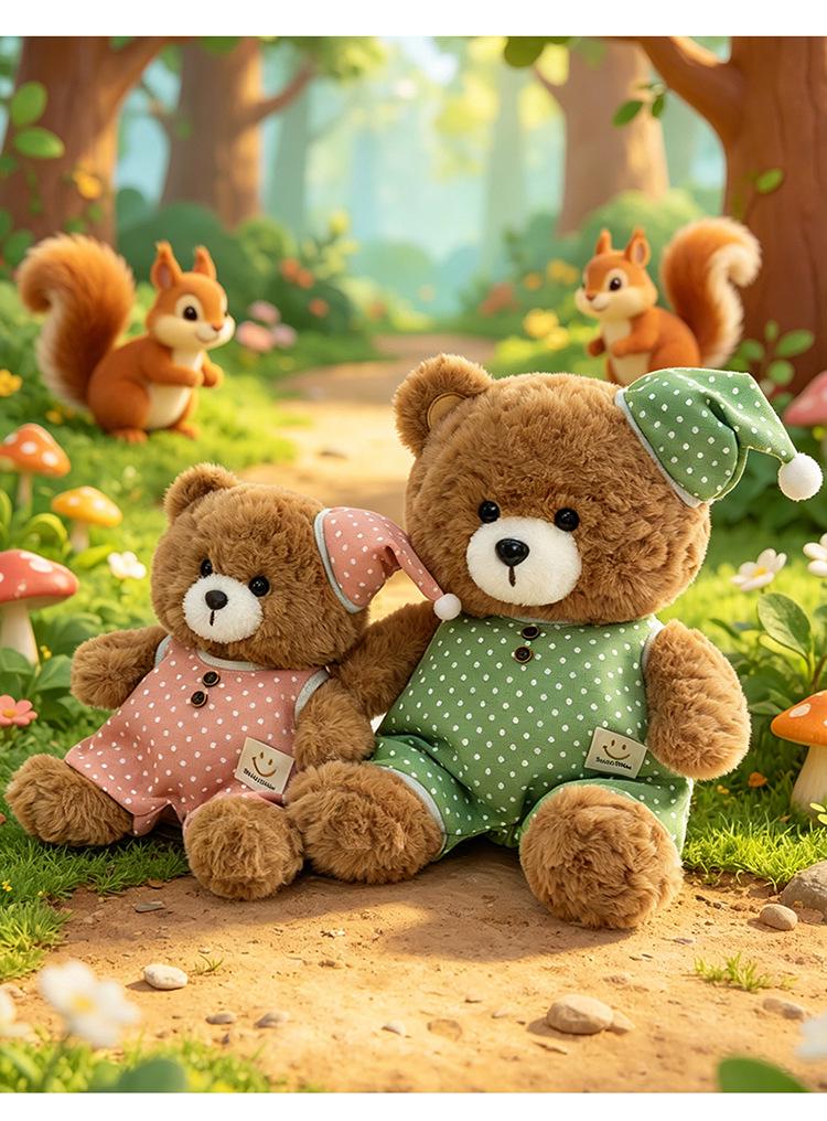 Adorable Teddy Bear Plush Pajamas Doll - Soft Toy Gift for Kids