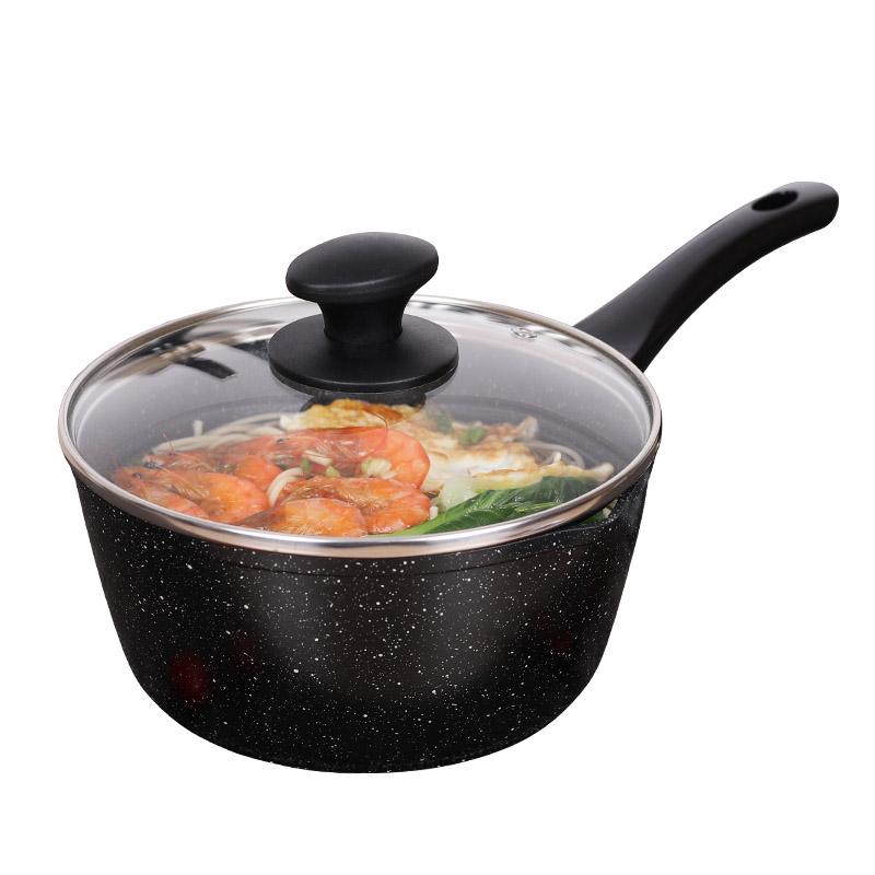 Non-Stick Maifan Stone Milk Pan with Handle - Small Soup & Noodle Pot for Induction Cookers