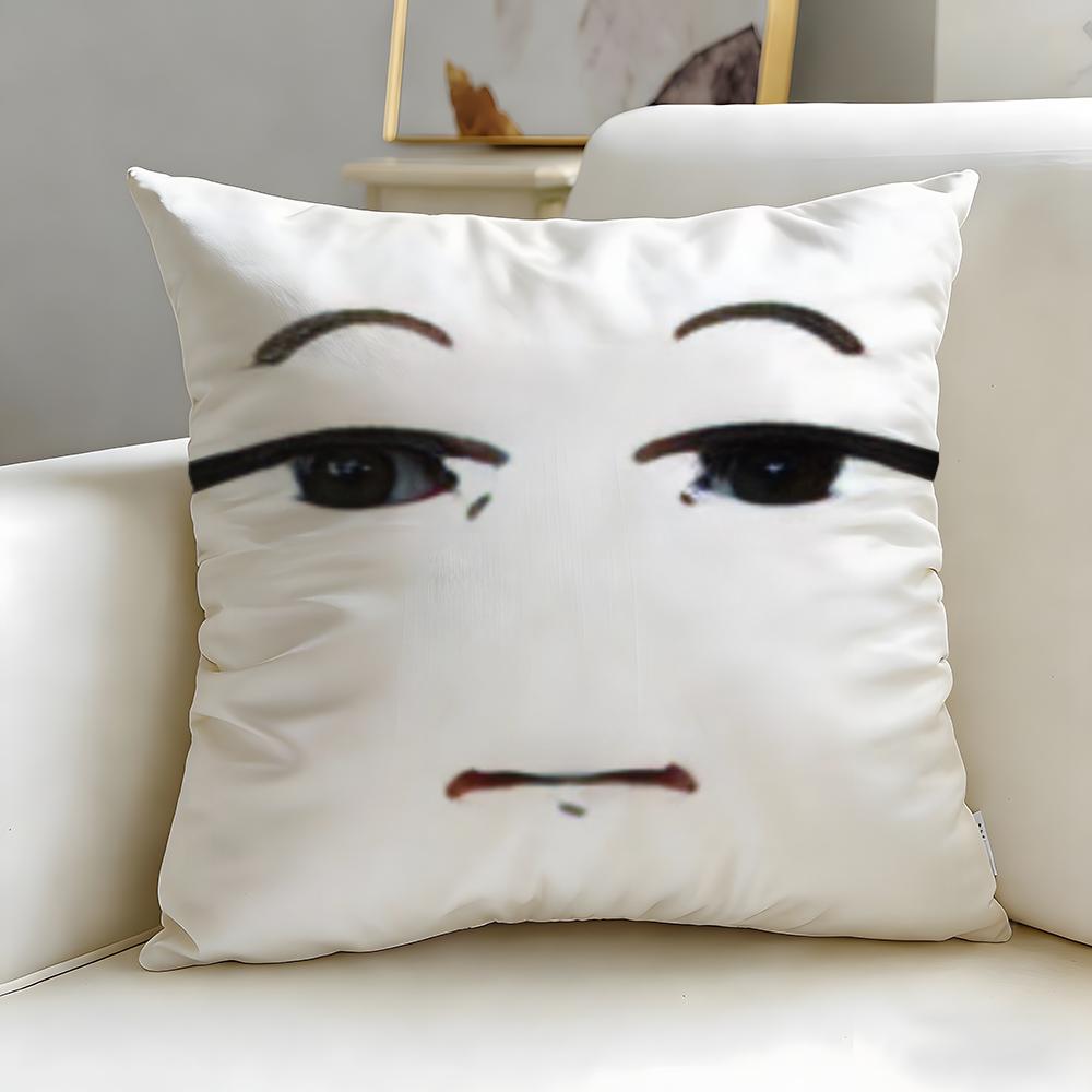 classic art theme Man Face Cushion Cover Soft  EasyWash Pillow Case  Versatile for Couch Bed Travel and Office