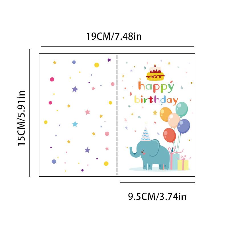 Happy Birthday Card for Kids - English Blessing with Envelope, Party Decoration