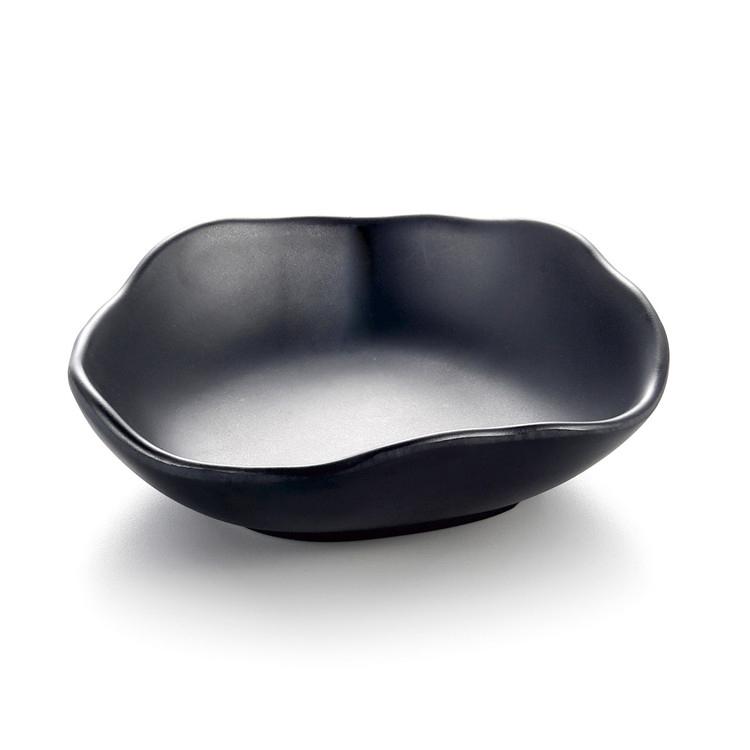 Japanese Black Melamine Bowl Durable 5 Inch Matte Black Rice Irregular Bowls 6.5 inch чёрный