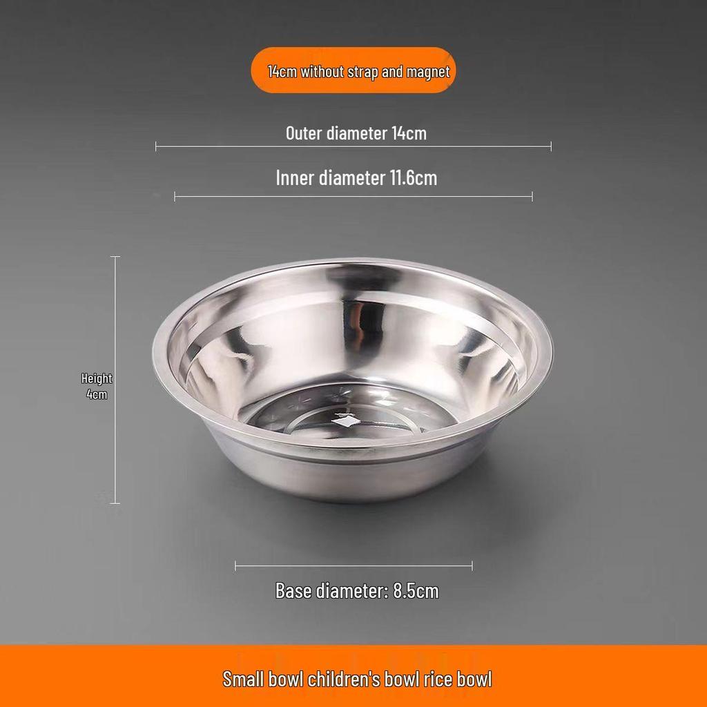 Verdikte Ronde Soep- en Rijstkom Set van Roestvrij Staal