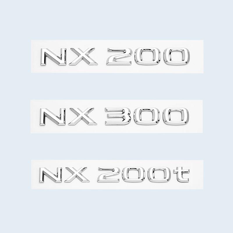 Car Trunk ABS Chrome Gloss Black Letters Logos Badge Emblem Decals Styling Sticker For Lexus NX NX200 NX300 NX200t Accessories