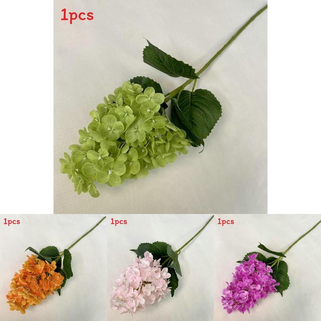 Soft Touch Hydrangea Fake Flower Silicone Material For Wedding Photography Home Decor