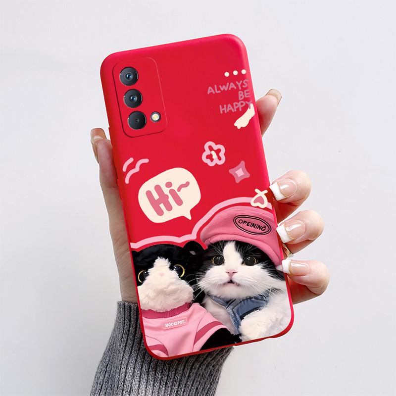 Soft TPU Case For Realme GT Master Edition Cover Cute Cartoon Funny Cat Bumper Capa Coque For OPPO Realme Q3 Pro Carnival Fundas