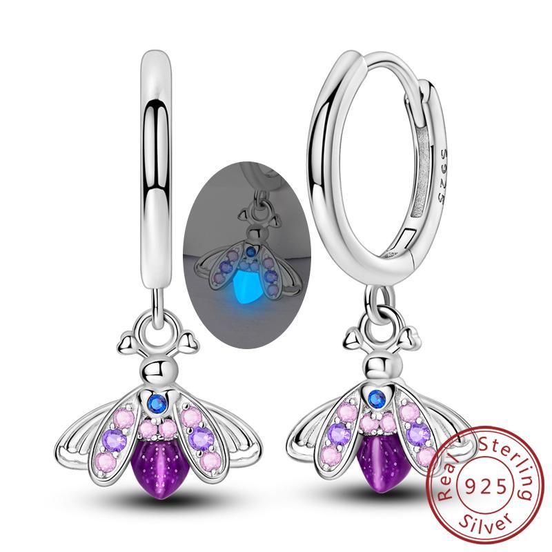 925 Silver Earrings Starry Pearl Devil Eye Simple Drop Stud Hoop Earrings for Women Girl Fashion Jewery Accessories