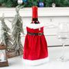 Christmas Wine Bottle Cover Robe Dress Festive Bottle Cozy Gift Giving Vintage Decor