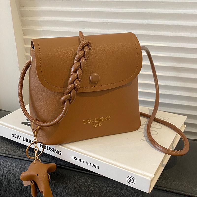 

Нишевая ретро сумка для мобильного телефона для женщин, модная текстурная сумка через плечо кроссбоди, универсальная высококлассная сумка-ведро для осени и зимы