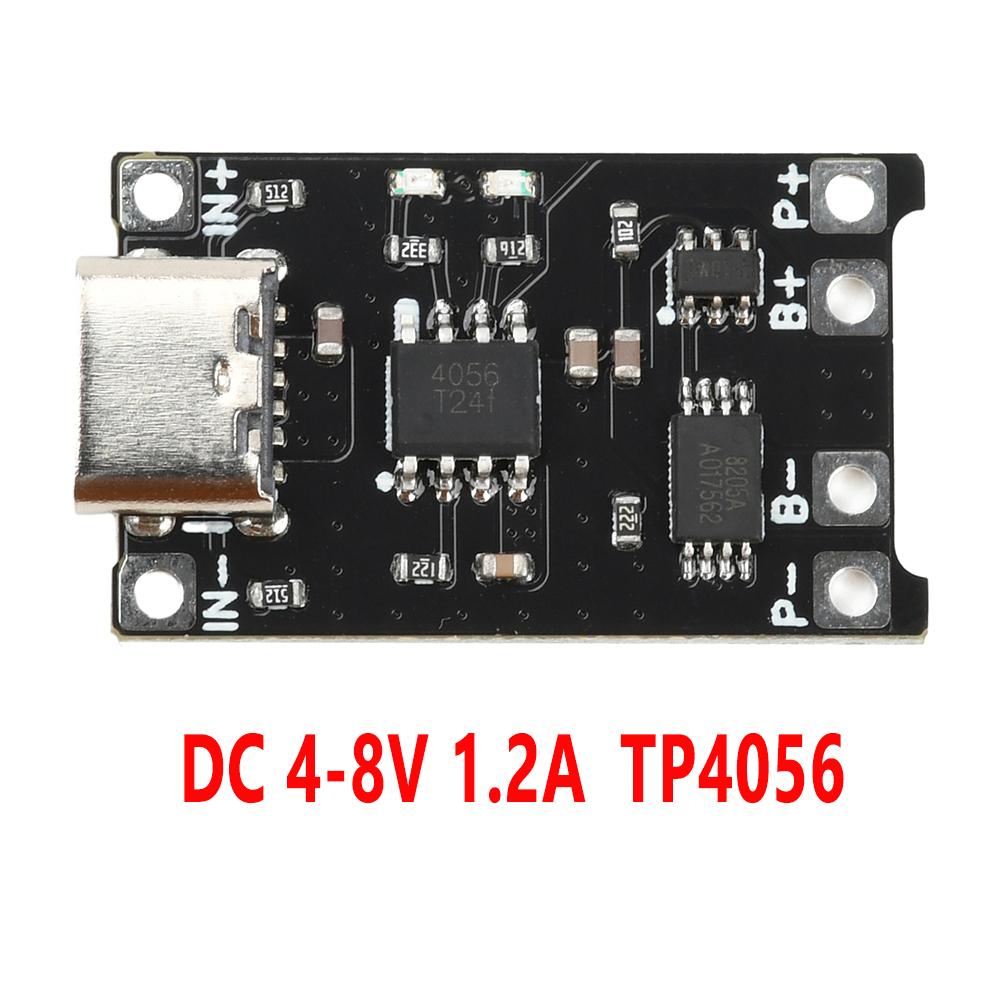 Type C DC 4-8V TP4056 Li-ion Battery Charging Module 1.2A With BAT-VDD Anti-Backflow And Anti-Reverse Connection Functions