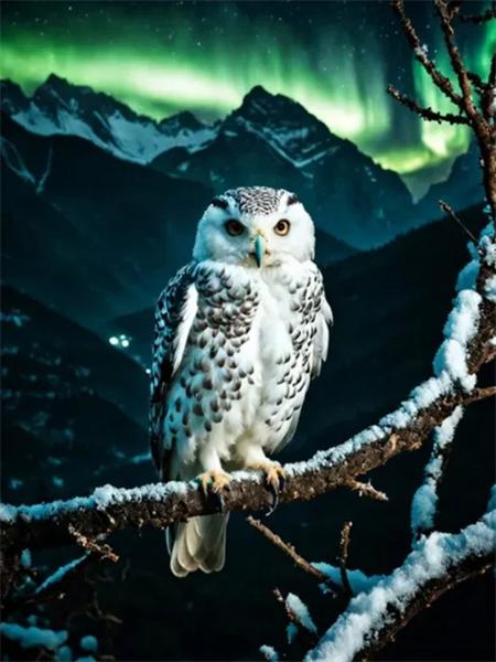 Diamond Painting Kits Owl Tree Full Round Embroidery Mosaic Animal Landscape Wall Decor