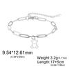 Cute Love Bear Pendant Women's Bracelet Stainless Steel Fashion Simple Romantic Heart Pendant Valentine's Day Jewelry Gift