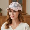 Embroidered Flowers Lace Baseball Cap Breathable Mesh Rebound Cap Sunscreen Sunshade Hat  Women