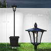 Garden Solar Lamp Post Light, Waterproof LED Solar Light Post with Planter, Black