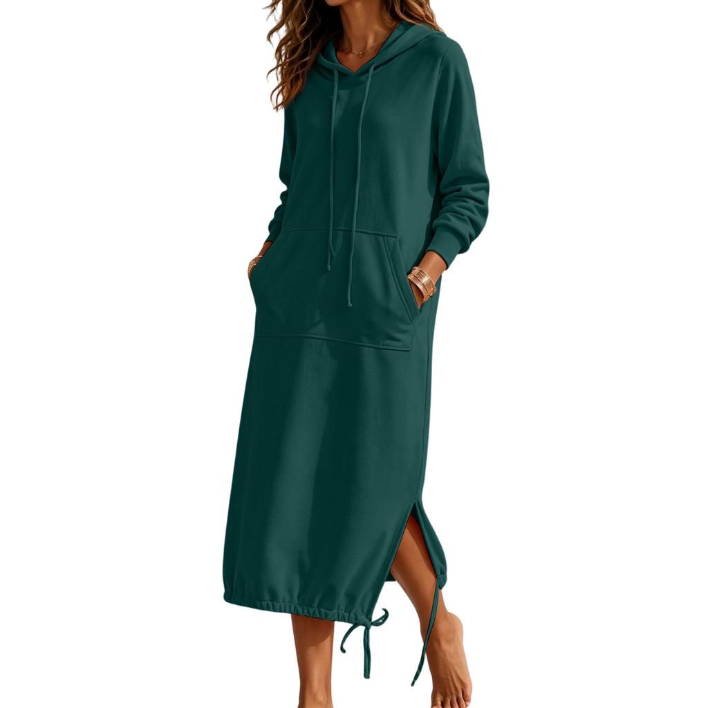 Felpa Lunga da Donna con Tasche e Pullover Casual