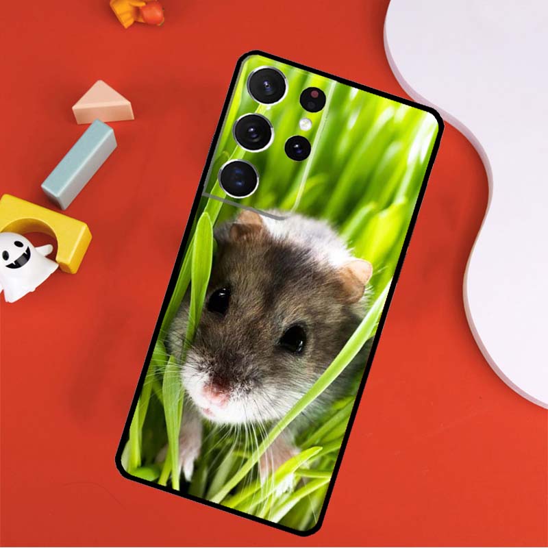 Cute Adorable Hamster Phone Case For Samsung Galaxy S25 Ultra S24 Ultra S9 S10 S20 S21 S22 S24 Plus S23 FE Cover