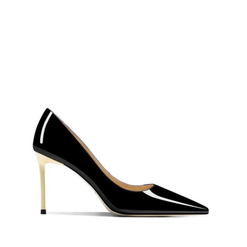 Fashion Temperament Stiletto Single Shoes Autumn New Pointed Toe Patent Leather Slip Non-slip High Heels