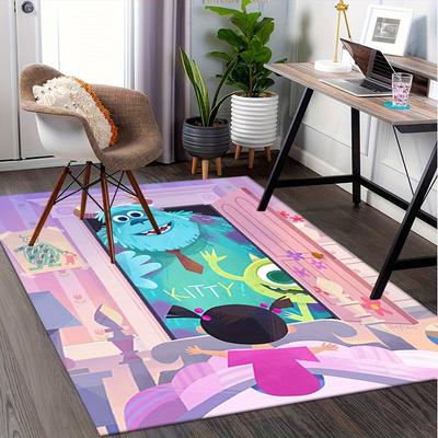 Office Rug Monsters, Inc. Theme 3D Printed Anti-Slip Rug-Machine Washable for Living Room