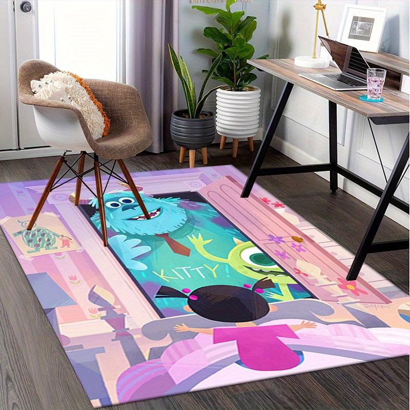 Office Rug Monsters, Inc. Theme 3D Printed Anti-Slip Rug-Machine Washable for Living Room