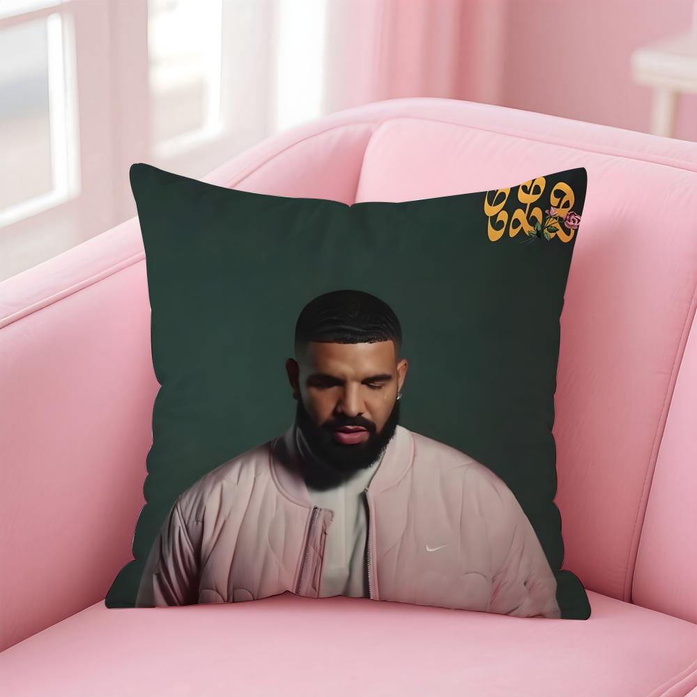 popular singer Drake Cushion Cover Comfortable Reversible Pillow Cover Ideal for Car Sofa Bedroom & Beyond