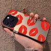For Motorola Moto G84 G34 G04 G04S G24 G14 G53 G22 G13 G23 G10 G20 G30 E32 E22 E22i Luxury Red Lips Pattern IMD Phone Case Cover