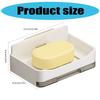 Plastic Soap Dish Organizer with Draining Tray for Bathroom Countertop Sink Shower Storage Rack Kitchen Sponge Holder
