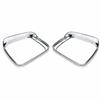 2x Rearview Mirror Rain Eyebrow Frame Trim for Jeep Grand Cherokee 2011+ Chrome