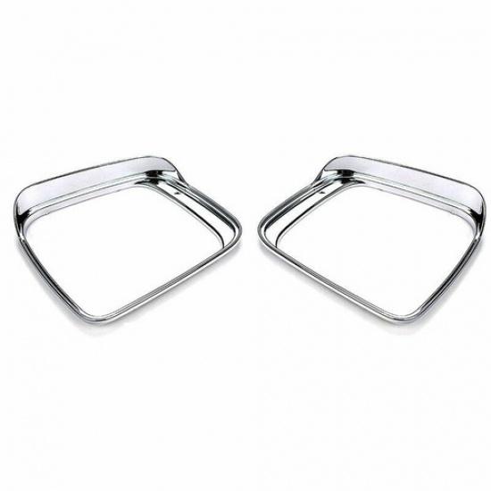 2x Rearview Mirror Rain Eyebrow Frame Trim for Jeep Grand Cherokee 2011+ Chrome