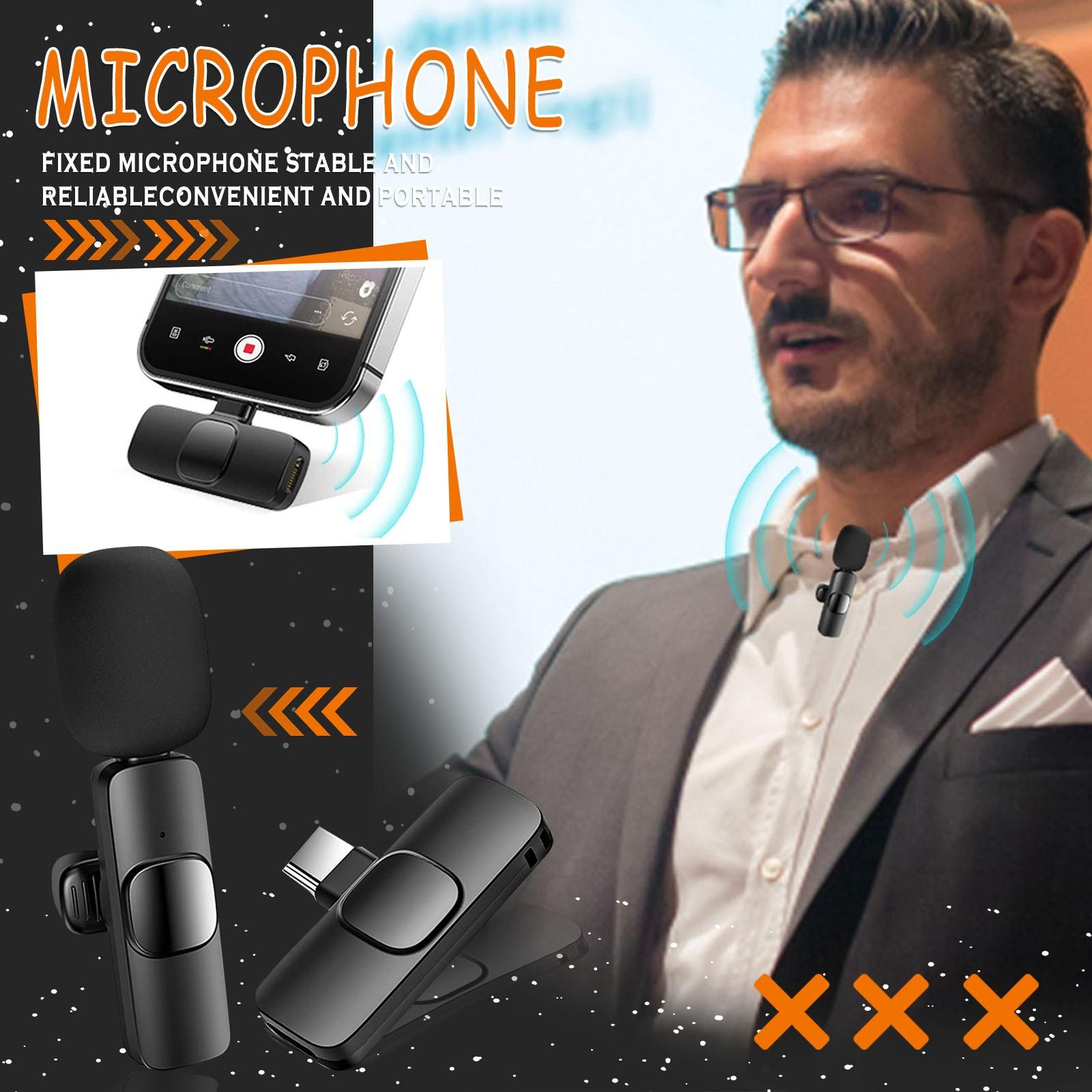 

Беспроводной микрофон Ramidos, петличный микрофон, микрофон для записи видео, портативный мини-микрофон Plug Play для You Tube, видеоблог, пение, прямая трансляция