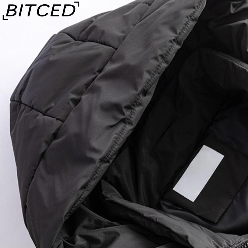 BITCED Women's Plus Size Long Down-Filled Quilted Vest with Hood, Thickened Sleeveless Coat for Autumn/Winter