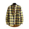 Men's Slim-Fit Fleece-Lined Plaid Button-Down Shirt - Korean Style Warm Casual Top