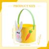 Easter Basket Bunny Ears Felt Handle Decorative for Eggs, Candy, Gifts Reusable Suitable