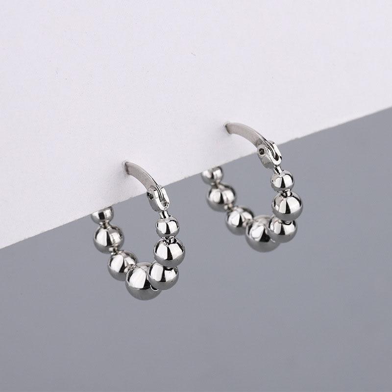 The Cold Wind Will Move The Light Bead Ear Buckle, Women's Small Fresh Literary Ins Hipster Simple and Exquisite Ear Jewelry
