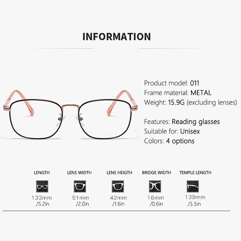 Anti Blue Light Sensitive Color Changing Presbyopia Glasses Hd Portable Glasses Hd Fashionable Full Frame Presbyopia Glasses 011