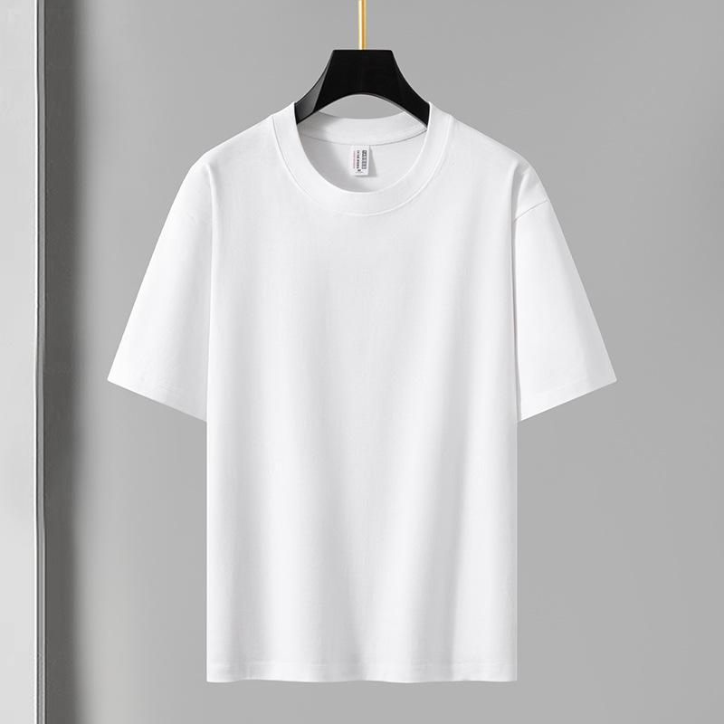 Unisex Antibacterial Cotton Double Yarn T-Shirt - 280g, Short-Sleeve, Loose Fit