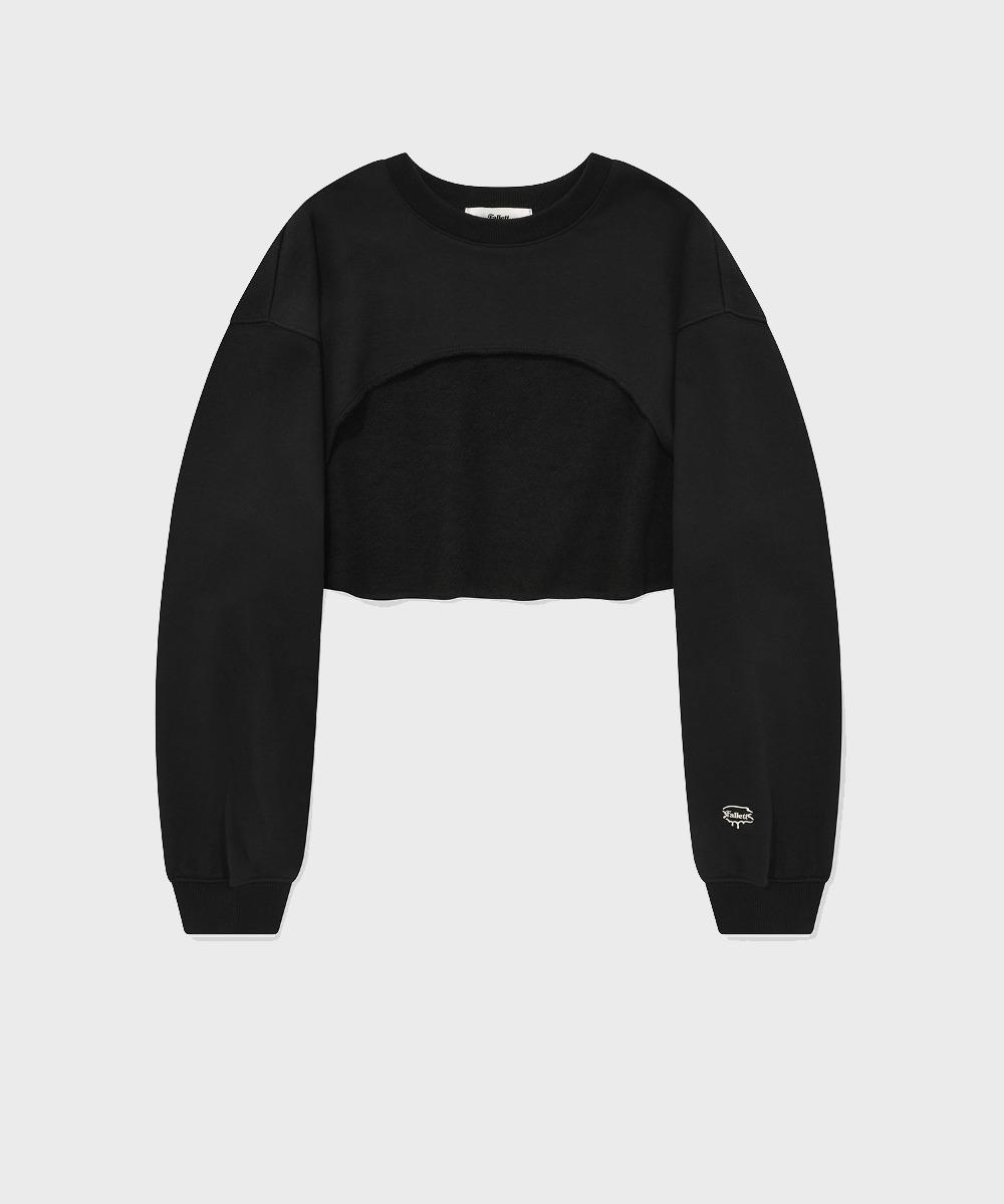 Pallet Crop Bolero Sweatshirt Black Black/L