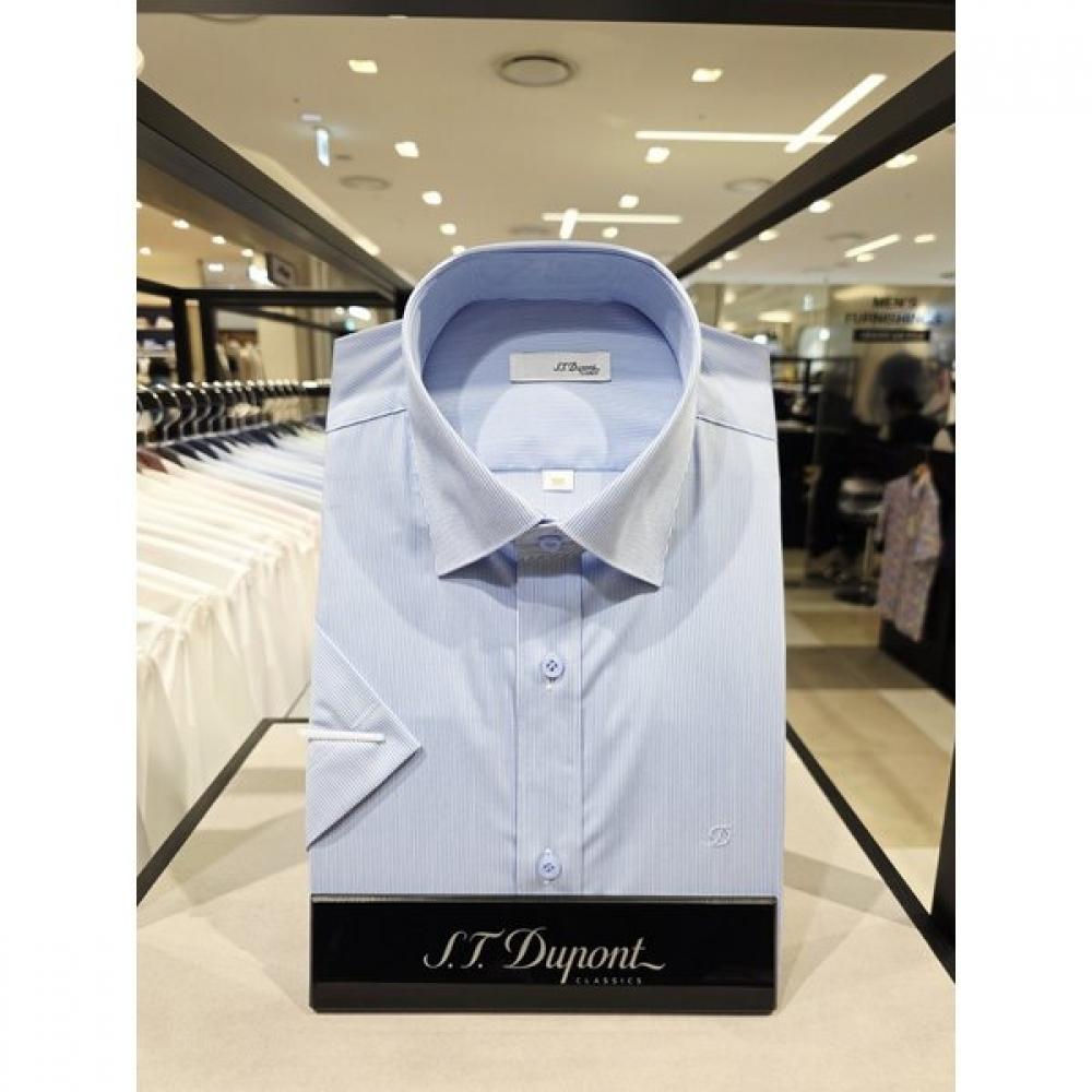 S.t. Dupont Stretch Stripe Short Sleeve Shirt Se5mm11hs162sbu 105
