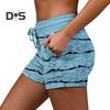 Women's Summer Beach Shorts Casual Elastic Drawstring Sports Bottom Mid-Waist Yoga Shorts Pants with Pockets