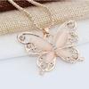 Fashion Women Butterfly Pendant Necklace Stylish Sweater Temperament Necklace