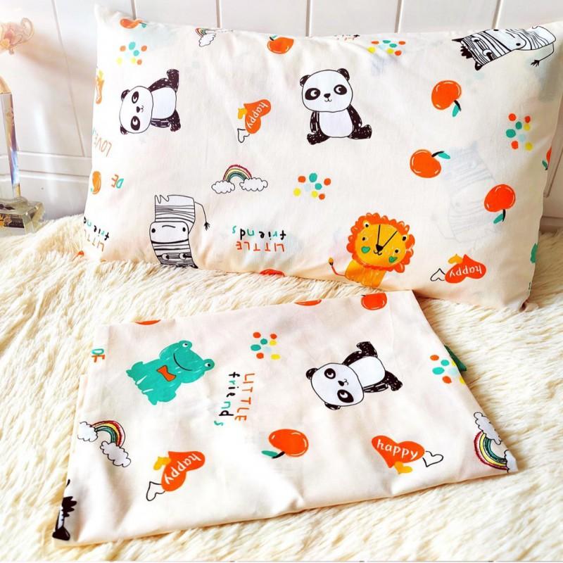 Cotton Kids Pillowcase Set 30x50cm 40x60cm Pure Toddler Bedding Nursery School Sleep Comfort