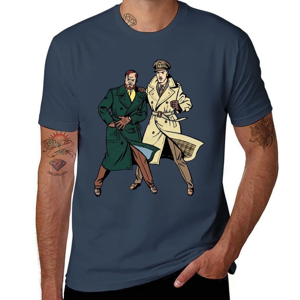 Blake und Mortimer (Vom Gelben 'M' (Die Marke Gelb) Abdeckung) T-Shirt Anime T-Shirts Oversize T-Shirt