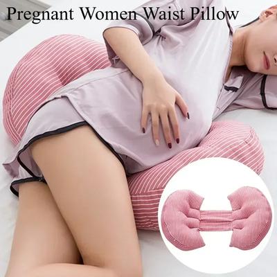 Oreiller de taille de maternité multifonctionnel Universel quatre saisons Soutien abdominal en coton Coussin en forme de U Oreiller pour femmes enceintes