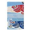 Hamamonyo Tenugui: Koinobori Swimming in the Sky - A vibrant tenugui dyed with Yokohama's traditional Nassen stencil dyeing technique, embodying