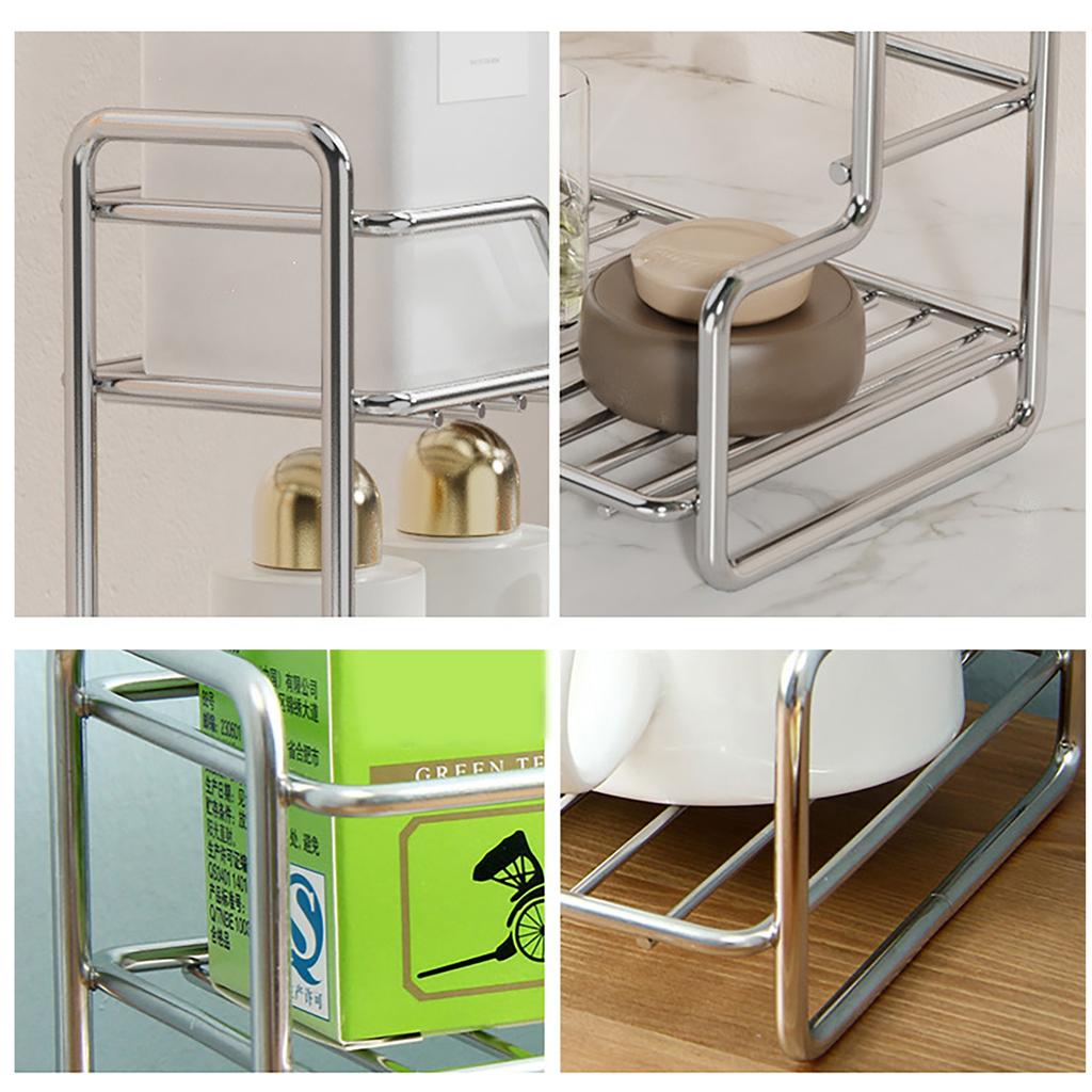 Elegant Sturdy Stainless Steel Desktop Organizers Portable Accessory for Bedroom and Kitchen Clutters Reduction