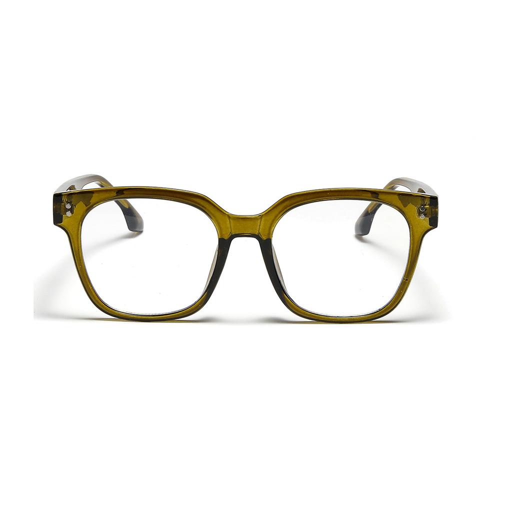 Transparent Frame Glasses Men'S Square Rivets Harajuku Ins Plain Square Flat Glasses